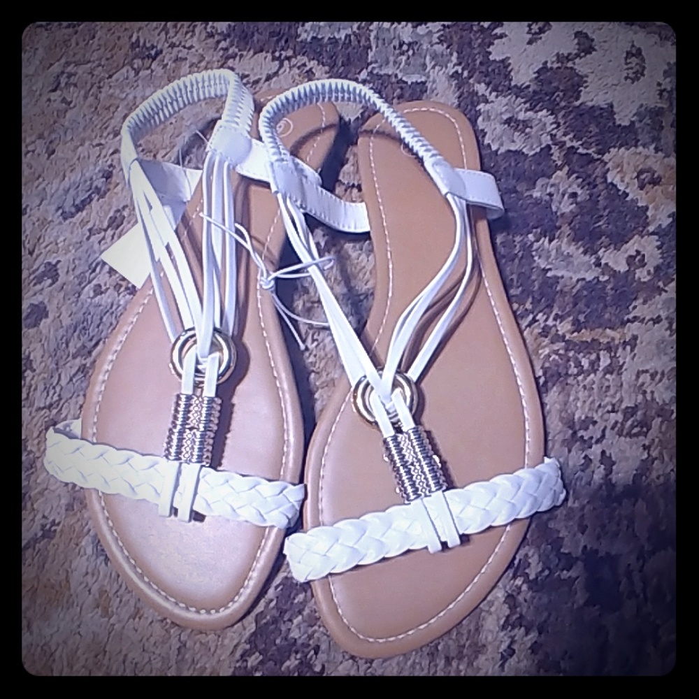 White sandals